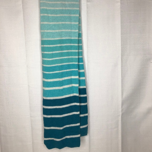 Merona Striped Teal Green Scarf - Picture 3 of 6